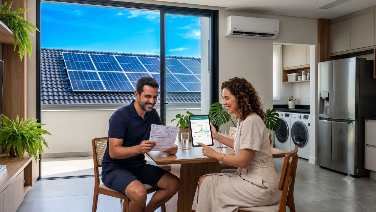 Como a energia solar elimina esses custos na prática