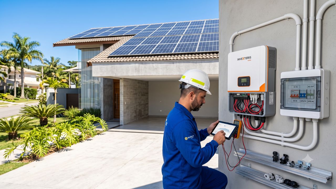 Kit gerador de energia solar residencial