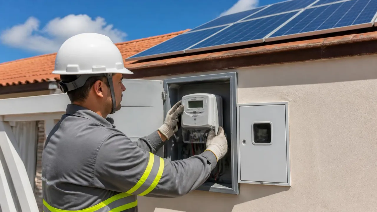 Troca do medidor bidirecional após a homologação da energia solar
